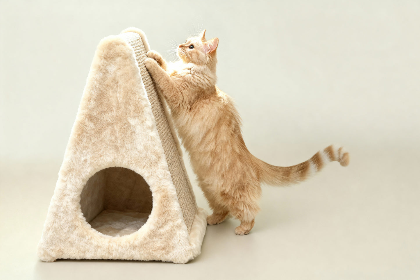 Soft Triangle Cat Scratcher House |by MIOMUM